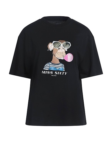 MISS SIXTY T-shirt Black 71% Cotton, 29% Viscose