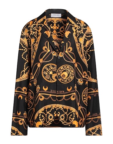MARINE SERRE Patterned shirts & blouses GOLD LINE Black 100% Silk