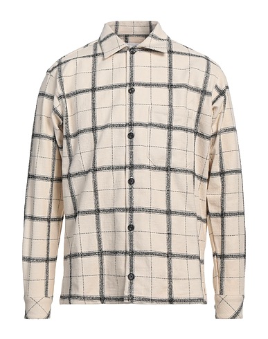 SAMSØE Φ SAMSØE Checked shirt Cream 40% Recycled cotton, 36% Cotton, 15% Polyester, 5% Synthetic fibers, 4% Acrylic