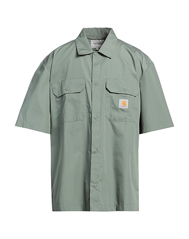 CARHARTT Solid colour shirt VERDE MILITARE 65% Polyester, 35% Cotton