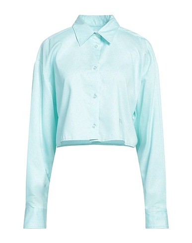 CHIARA FERRAGNI Solid color shirts & blouses Turquoise 84% Viscose, 16% Polyamide