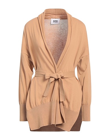 ALPHA STUDIO Cardigan Camel 100% Cotton