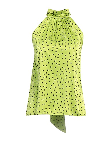 PINKO Top Lime green 94% Polyester, 6% Elastane