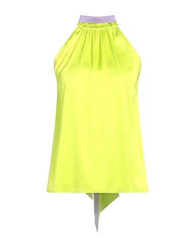 PINKO Top Lime green 96% Polyester, 4% Elastane