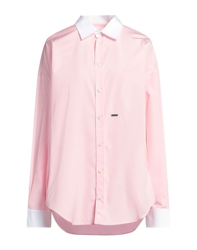 DSQUARED2 Solid color shirts & blouses Pink 100% Cotton