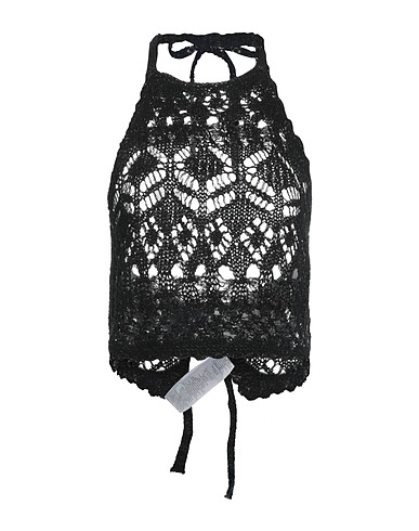 SEMICOUTURE Top Black 84% Cotton, 16% Polyamide