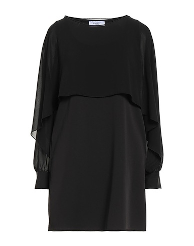 MARKUP Short dress Black 97% Polyester, 3% Elastane
