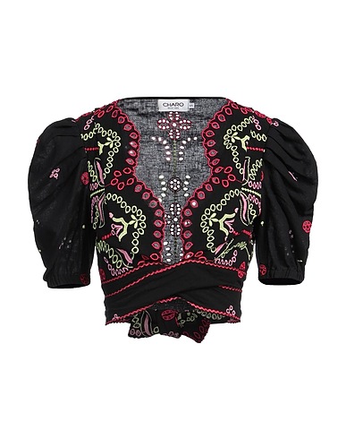 CHARO RUIZ IBIZA Top Black 60% Cotton, 20% Polyester, 20% Linen