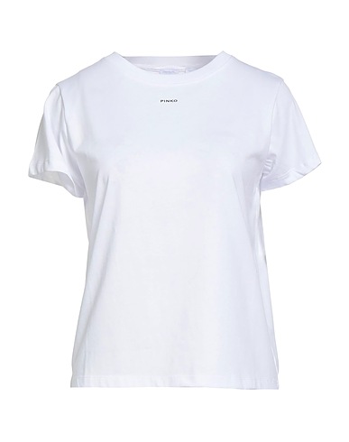 PINKO Basic T-Shirt Weiß 100% Baumwolle