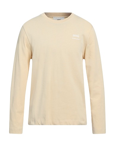 AMI ALEXANDRE MATTIUSSI Basic T-Shirt Beige 100% Organic cotton