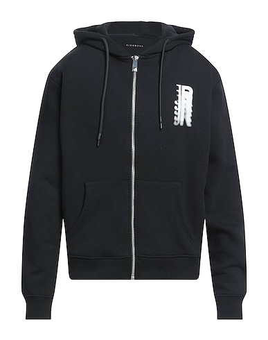 JOHN RICHMOND Hooded track jacket  Black 60% Cotton, 40% Polyester