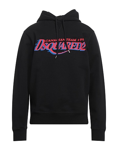 DSQUARED2 Hooded track jacket  Black 100% Cotton