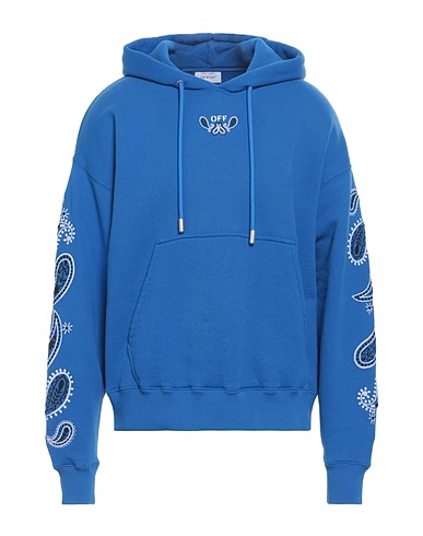 OFF-WHITE™ Hooded sweatshirt Blue 100% Cotton, Elastane