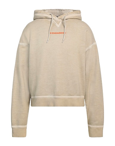 DSQUARED2 Hooded track jacket  Khaki 100% Cotton