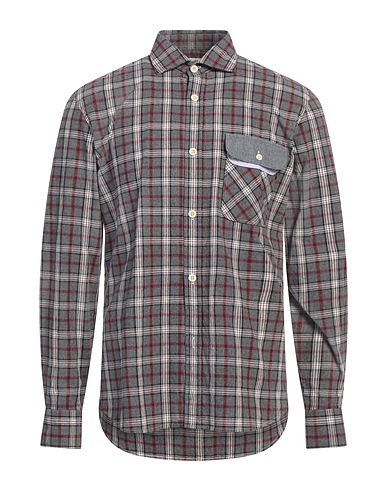 KOIKE Camicia a quadri Piombo 100% Cotone