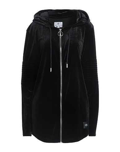 SIXTH JUNE Hooded track jacket  Black 95% Polyester, 5% Elastane