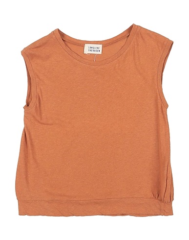 LONGLIVE THEQUEEN Canotta Marrone 70% Cotone organico, 30% Lino