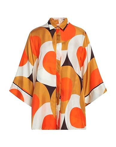 BEATRICE .B Patterned shirts & blouses Ivory 100% Silk
