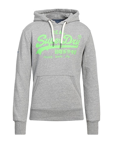 SUPERDRY Hooded track jacket  Grey 55% Cotton, 45% Polyester