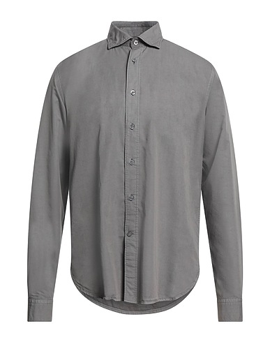 FIL NOIR Solid colour shirt Grey 58% Cotton, 42% Lyocell