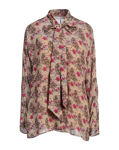 BOSS HUGO BOSS Floral shirts & blouses Beige 100% Viscose