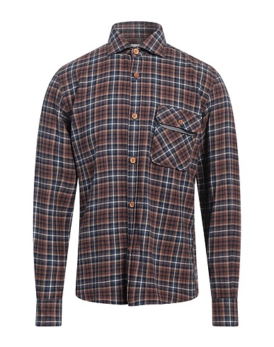 KOIKE Checked shirt Brown 100% Cotton