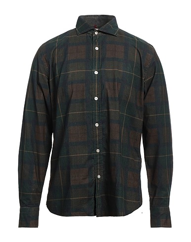 KOIKE Checked shirt Deep teal 100% Cotton