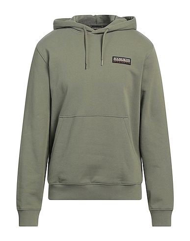 NAPAPIJRI Hooded track jacket  Military green 100% Cotton