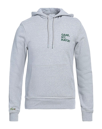 LACOSTE Hooded track jacket  Grey 100% Cotton