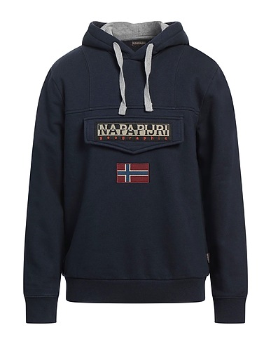 NAPAPIJRI Hooded sweatshirt Midnight blue 90% Cotton, 10% Polyester