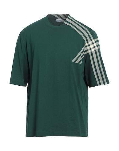 BURBERRY TOPS & TEES Green 97% Cotton, 3% Elastane