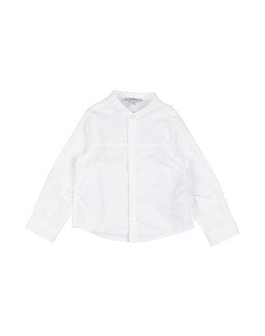 EMPORIO ARMANI Solid colour shirt White 100% Cotton