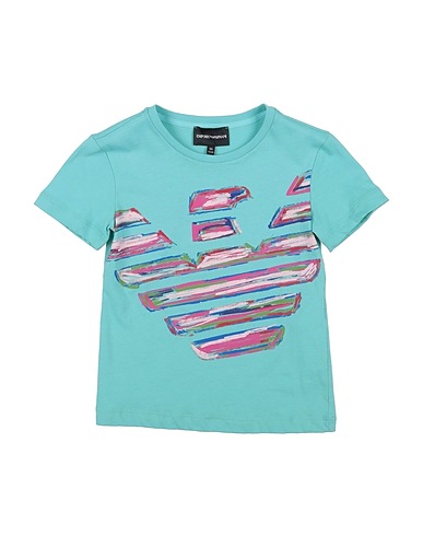 EMPORIO ARMANI T-shirt Turquoise 100% Cotton