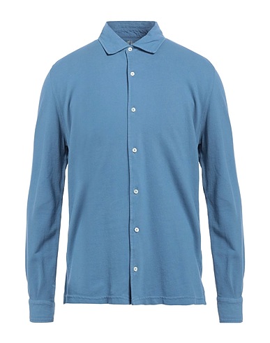 BL'KER Solid color shirt Light blue 100% Cotton