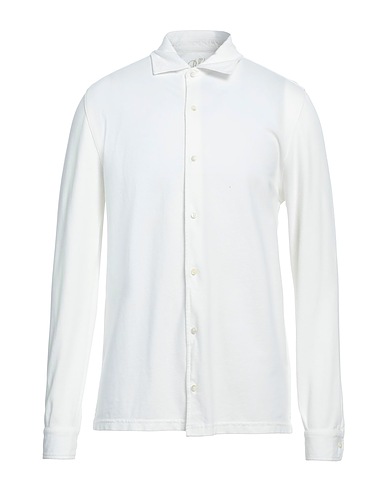 BL'KER Chemise de couleur unie Blanc 100% Coton
