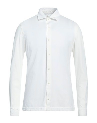 BL'KER Solid colour shirt White 100% Cotton
