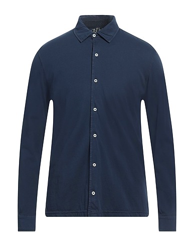 BL'KER Solid color shirt Midnight blue 100% Cotton