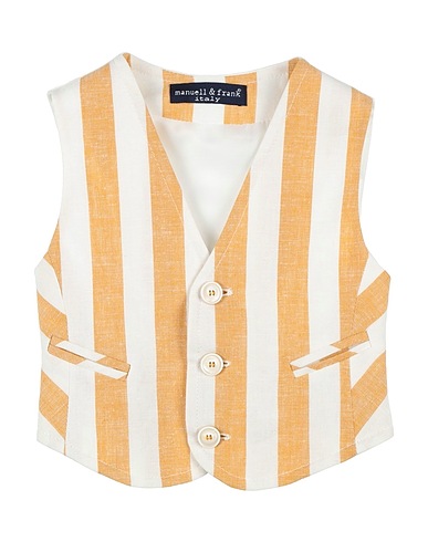 MANUELL & FRANK Suit vest Mustard 55% Viscose, 45% Linen
