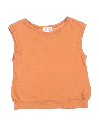 LONGLIVE THEQUEEN T-shirt Brown 70% Organic cotton, 30% Linen
