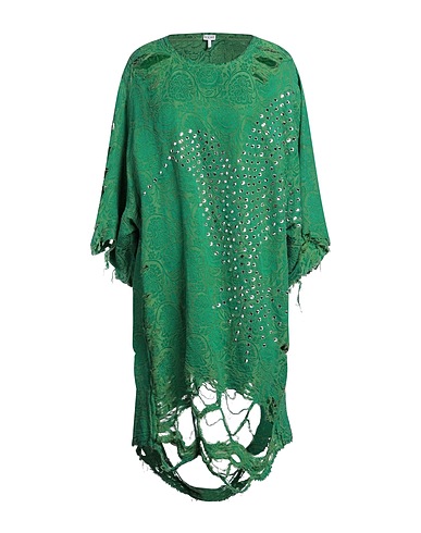 LOEWE Short dress Green 78% Linen, 22% Silk