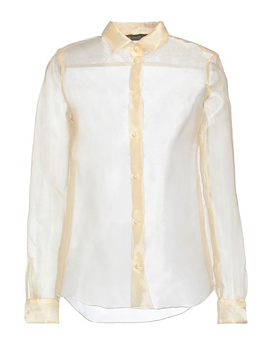 MANUEL RITZ Solid color shirts & blouses Yellow 100% Polyester