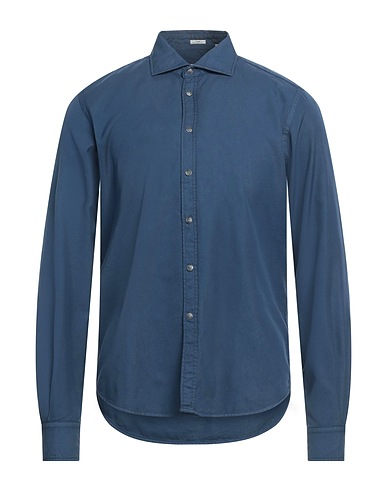 OGNUNOLASUA by CAMICETTASNOB Solid colour shirt Navy blue 100% Cotton