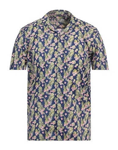 OGNUNOLASUA by CAMICETTASNOB Patterned shirt Navy 100% Cotton