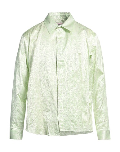 MARTINE ROSE Patterned shirt Light green 100% Viscose