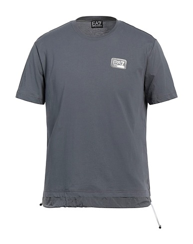 EA7 T-shirt Grey 100% Cotton, Polyamide