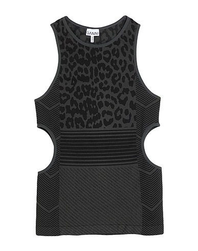 GANNI Tanktop Grau 58% Recyceltes Polyamid, 34% Polyester, 8% Elastan