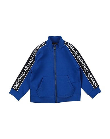 EMPORIO ARMANI Sweatshirt Blue 76% Cotton, 18% Polyester, 6% Elastane