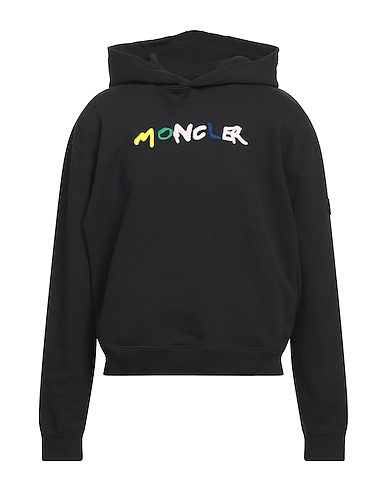 MONCLER Hooded track jacket  Black 100% Cotton