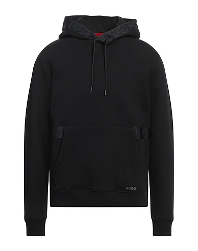 HUGO Hooded track jacket  Black 100% Cotton