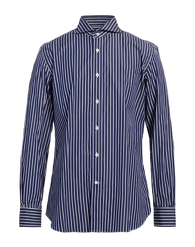 MAZZARELLI Striped shirt Purple 100% Cotton